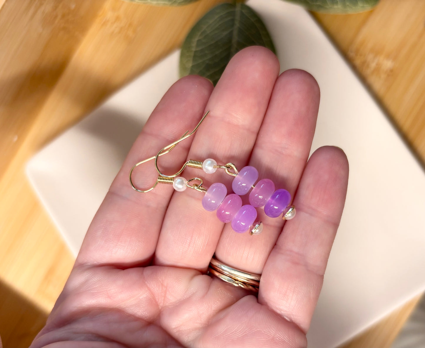 purple gradient earrings