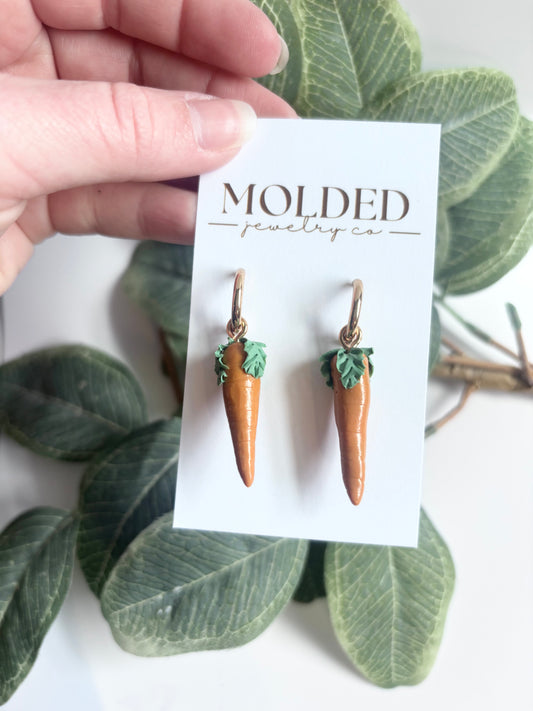 3d carrot charm dangles