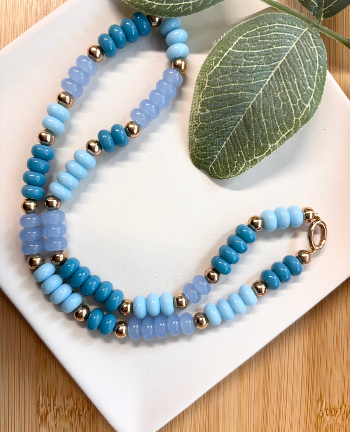charm necklace (blue variation)