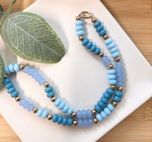 charm necklace (blue variation)