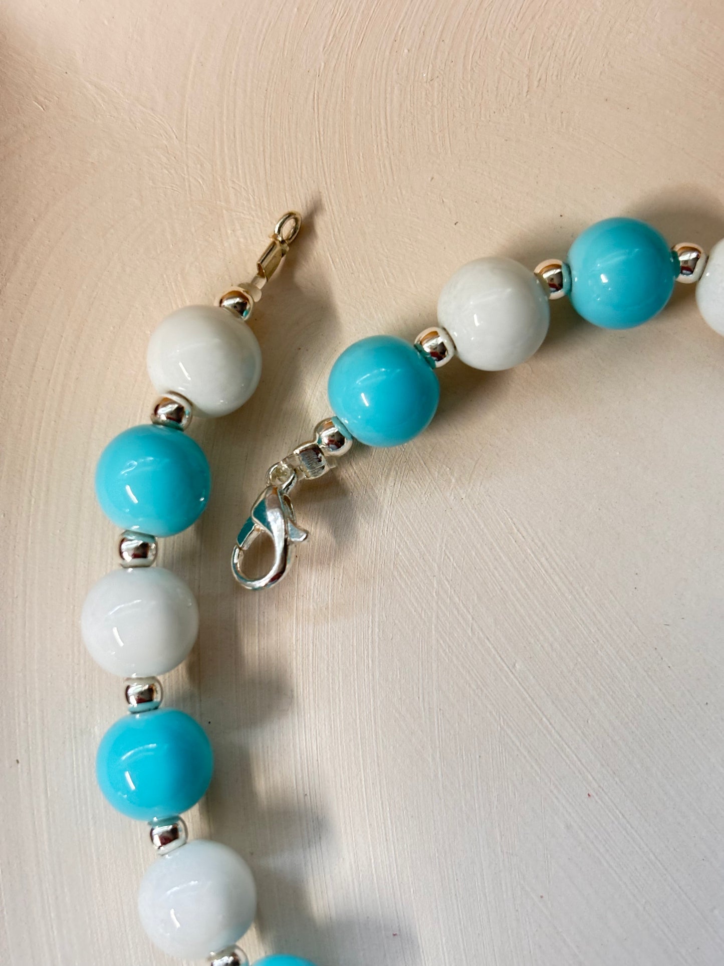 light blue beaded necklace