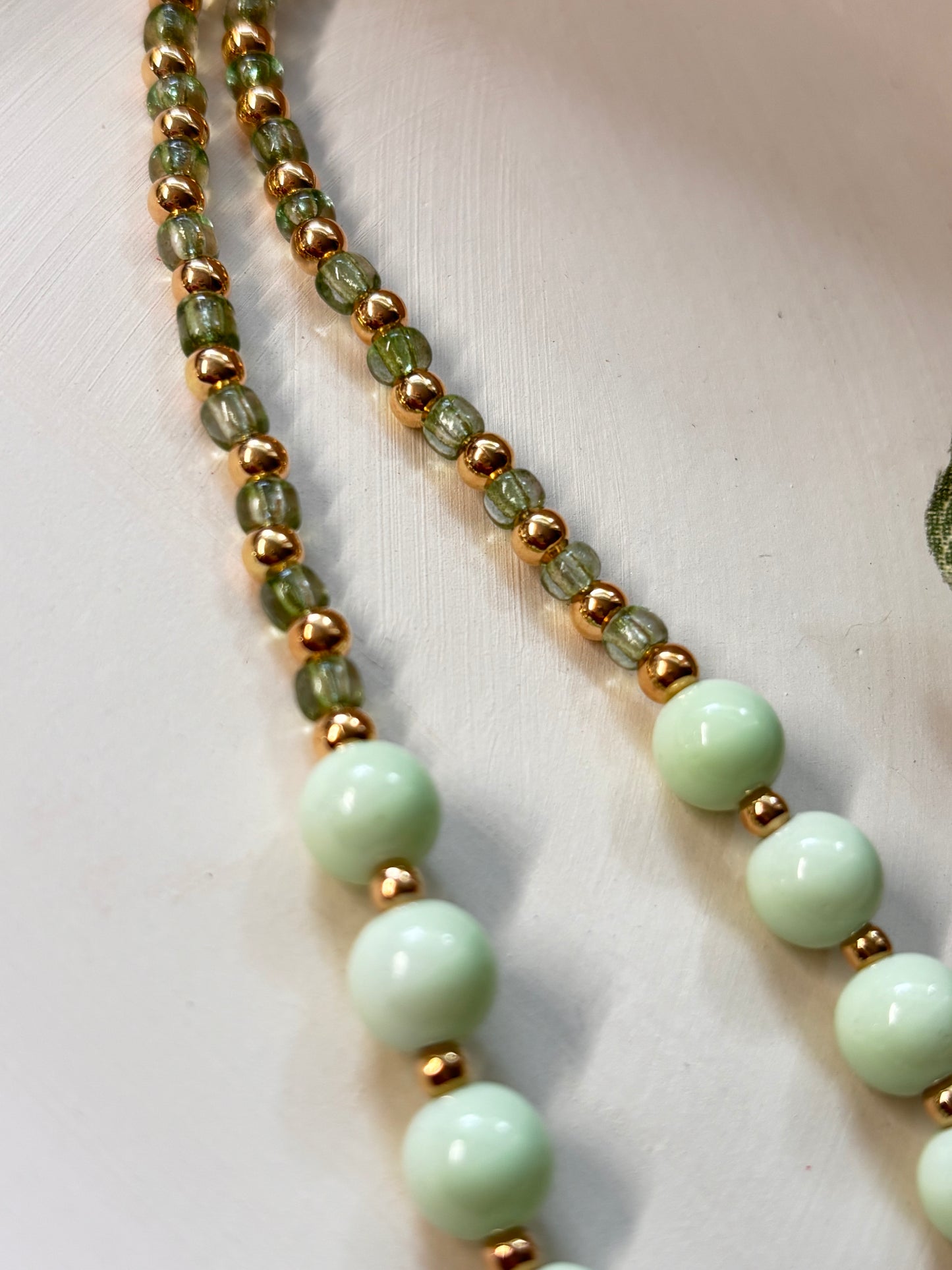 sea green beaded necklace