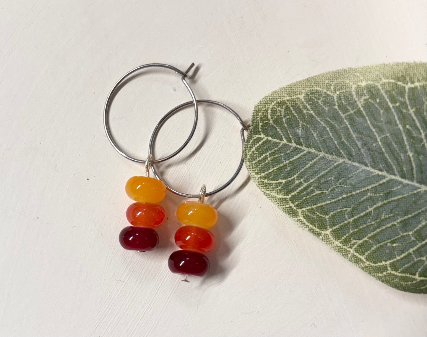 sunshine gradient beaded earrings